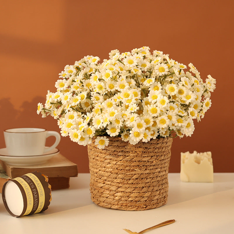 Charming Fresh Daisy Bouquet - Realistic Dutch and Persian Daisy Artificial Flowers for Living Room Decor, Photography Props, and Home Accents