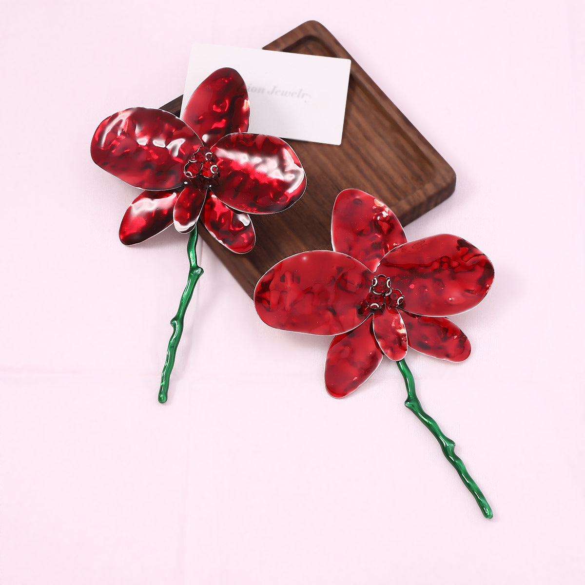 Exaggerated Spanish-Inspired Statement Drop Earrings with Luxurious Enamel Finish and Vibrant Large Floral Design - Perfect for Vacation Glam