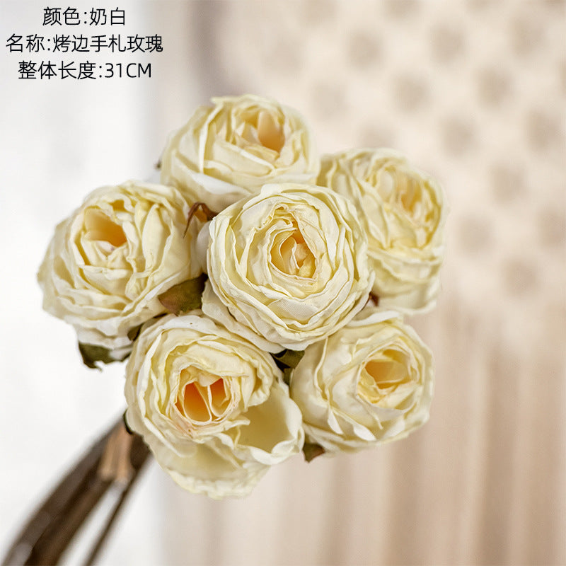 Elegant Faux Rose Bouquet for Weddings and Home Decor - Realistic Ins Style - Perfect for Celebrations and Event Styling - Model MW66786