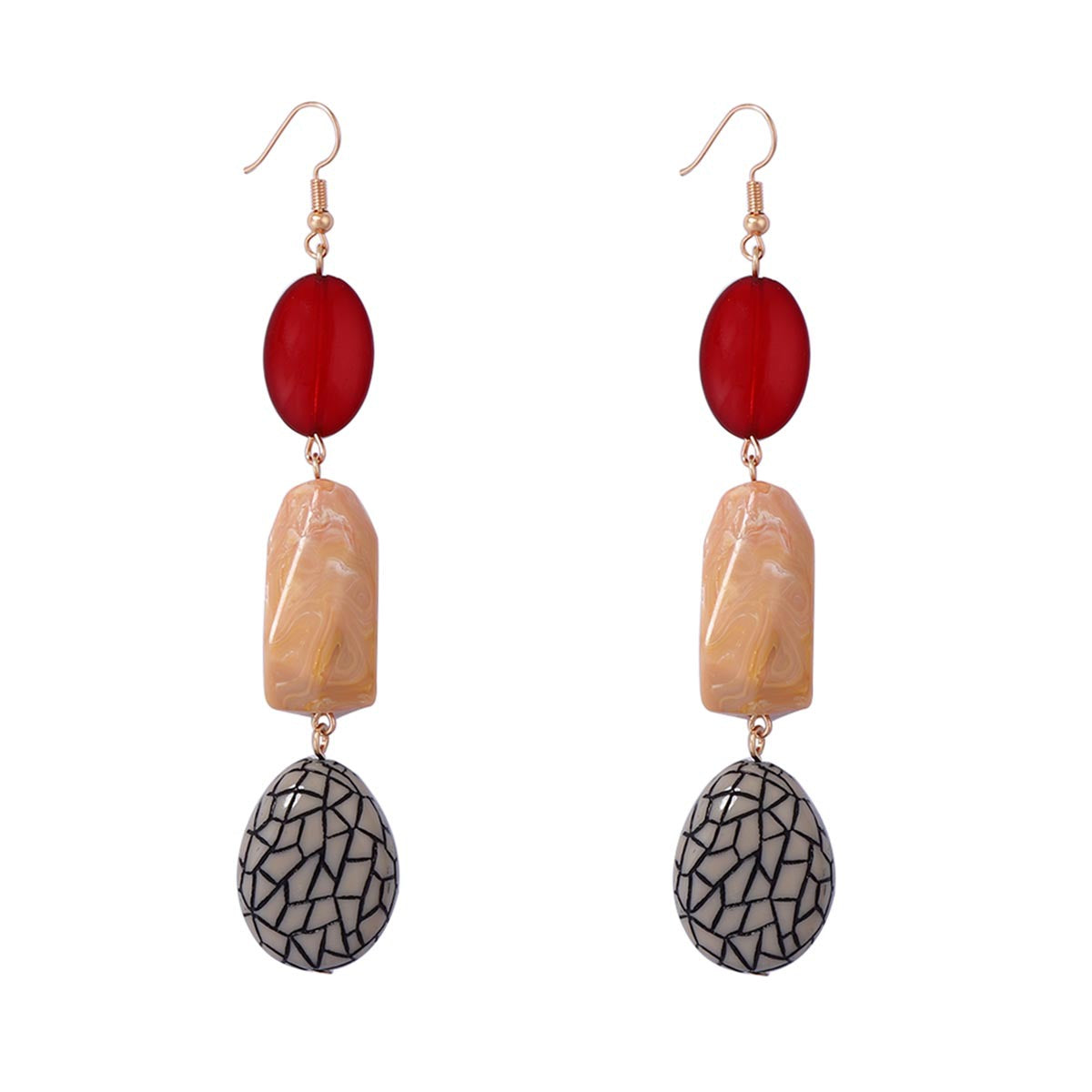 Bohemian Vintage Geometric Beaded Tassel Drop Earrings - Unique & Versatile Accessory for Every Occasion