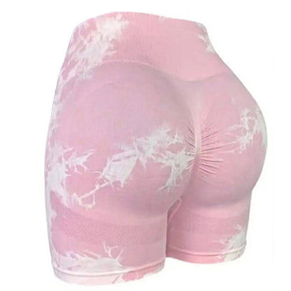 Seamless Tie Dye High Waisted Yoga Shorts for Women Activewear for Gym and Fitness