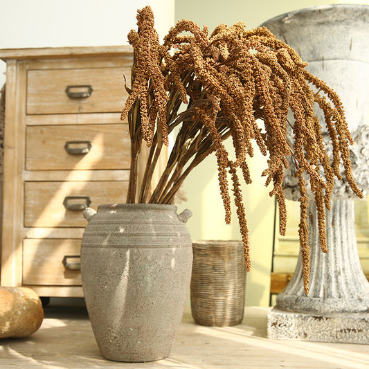 Realistic Artificial Flowers for Home Decor: Dried Wheat Stems and Faux Floral Arrangements for Cozy Airbnb and Studio Spaces – Perfect Props for Photography, Living Rooms, and Bedrooms