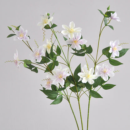 Stunning Artificial Clematis Flowers for Modern Minimalist Home Decor – Perfect for Living Room Aesthetics and Elegant Floral Arrangements