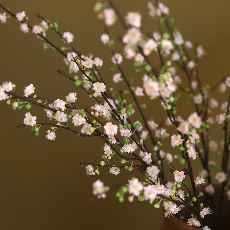 Single Stem Lucky Plum Blossom Artificial Flowers - Elegant Decor for Home and Floral Arrangements - Perfect for Festive Occasions and Everyday Use