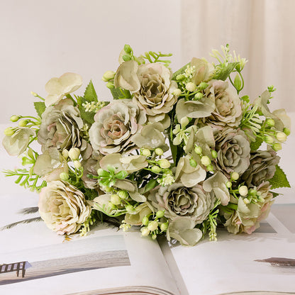 Stunning Artificial Floral Arrangement with Classic Peony, Rose, and Hydrangea for Weddings and Home Decor - Timeless Elegance and Versatile Style