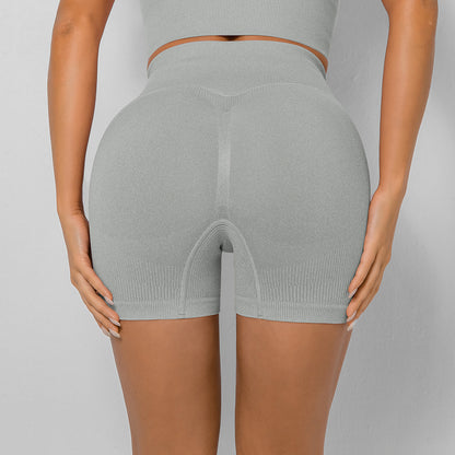 Summer Seamless Knitted Yoga Pants for Women High Waisted Peach Butt Lifting Workout Shorts for Comfort and Performance