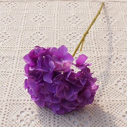 Realistic Artificial Single Stem Hydrangea - Perfect for Weddings, Photography, and Home Decor Enhancements