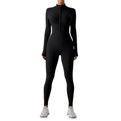 Winter Fleece Lined Long Sleeve Bodysuit for Women Cozy and Warm Fitness Yoga Outfit for Outdoor Workouts