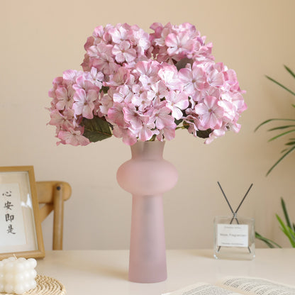 Elegant Oil Painting Style Single Stem Silk Hydrangea Bouquet – High-Quality Artificial Flowers for Home Decor and Wedding Celebrations