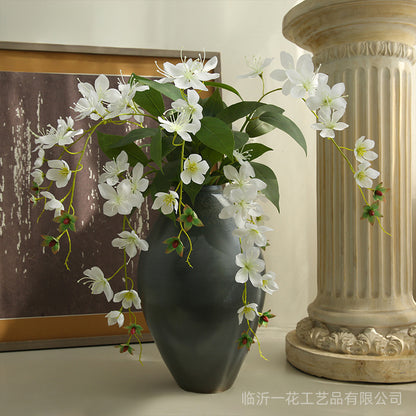 Luxurious Faux Jasmine Flowers for Home Décor - Elegant Indoor Decoration for Living Room & Dining Table - Creative Floral Display Piece