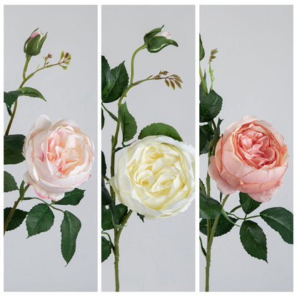 Elegant Single Stem Artificial Rose - Perfect Home Décor and Wedding Bouquet for Ceremony Aisles, Flower Walls & Event Styling - DY1-1404