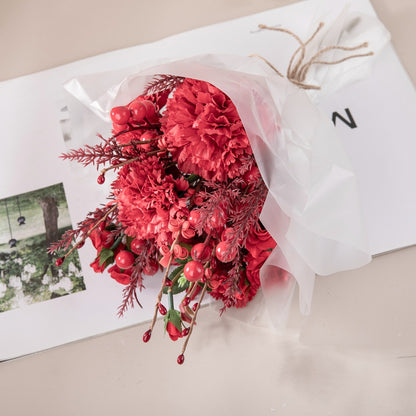 Beautifully Crafted Faux Flower Hand-Tied Bouquet for Home Décor - Perfect for Weddings and Wall Decorations - CF01172