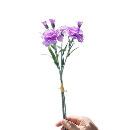 Lifelike Miniature Lilac and Carnation Artificial Flowers – Perfect Silk Floral Decor for Home, Weddings, and Photography Props