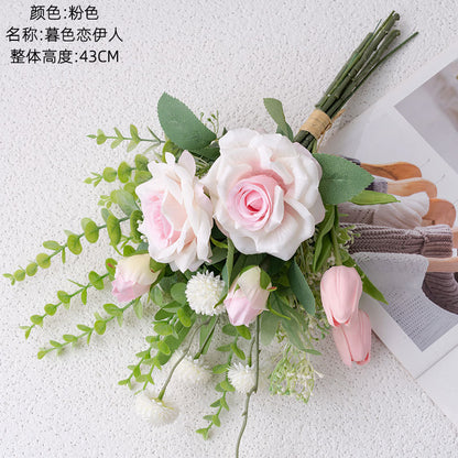 Charming Faux Floral Arrangement for Home Décor – Perfect for Weddings, Bouquets, Wall Decorations & More – CF01182A