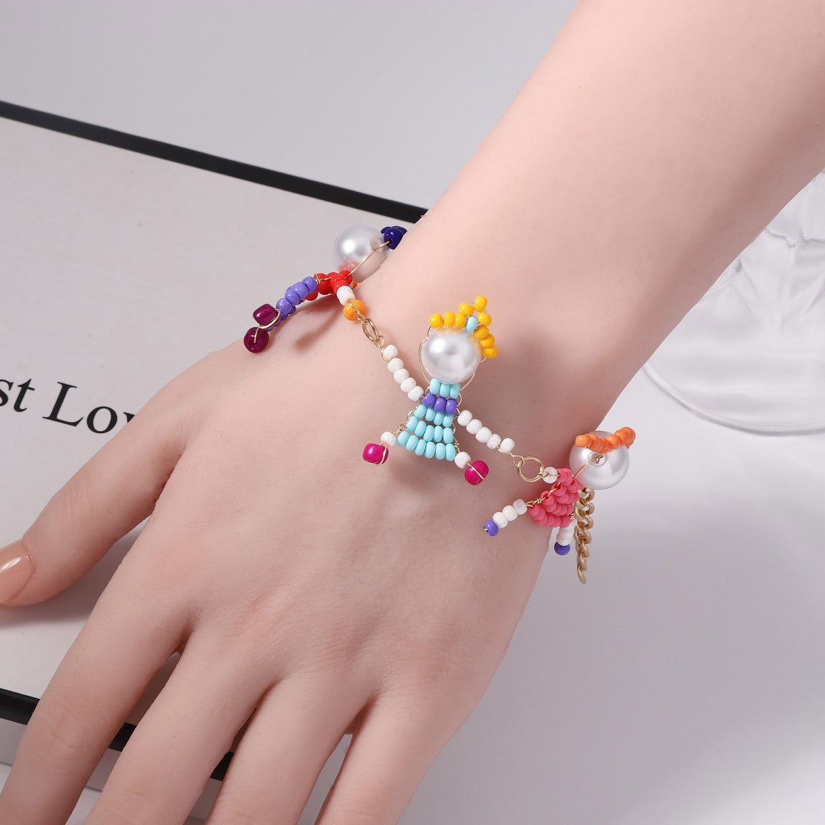 Creative DIY Handmade Colorful Bead Cartoon 3D Character Necklace & Bracelet – Fresh, Cute, Unique Gift for Kids and Adults