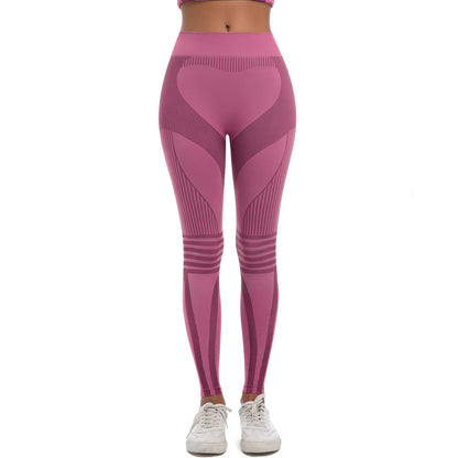 Seamless High Waisted Knit Leggings for Breathable and Stretchy Skiing Running Gym Workouts and Yoga