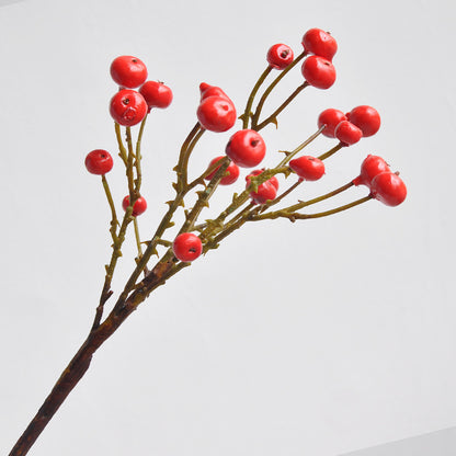 Realistic Rose Hip Decorative Flowers - Faux Berries for Home, Weddings, and Hotels – Beautiful & Lush Greenery for Vibrant Decor