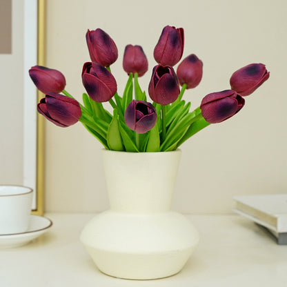 Stunning Miniature PU Tulip Flower - Nordic Style Faux Silk Blooms - Realistic Artificial Tulips for Home Décor