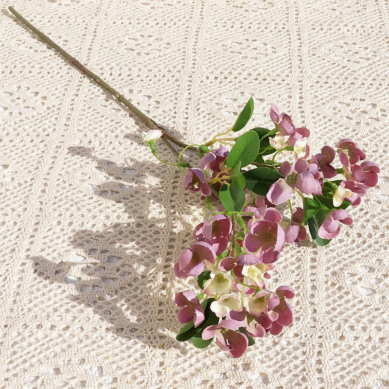 Realistic Faux Apple Blossom Branch - 2-Branch Artificial Flowers for Weddings, Home Decor, and Photography Enhancements