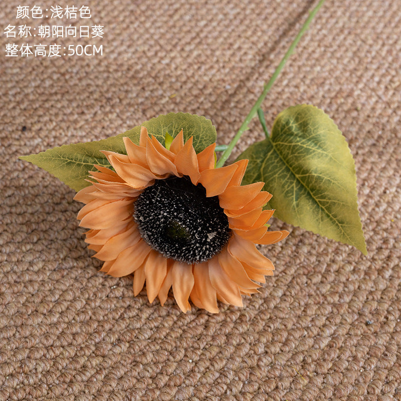 Realistic Sunflower Artificial Flowers - Stunning Silk Plant Décor for Weddings, Home, and Events | Trending INS Style CL15100