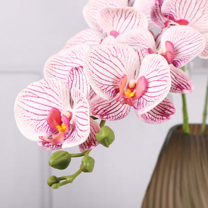 Realistic 3D Silicone Cotton Orchid Stem - Stunning Spotted Faux Flowers for Home, Bedroom, Hotel, and Wedding Decor