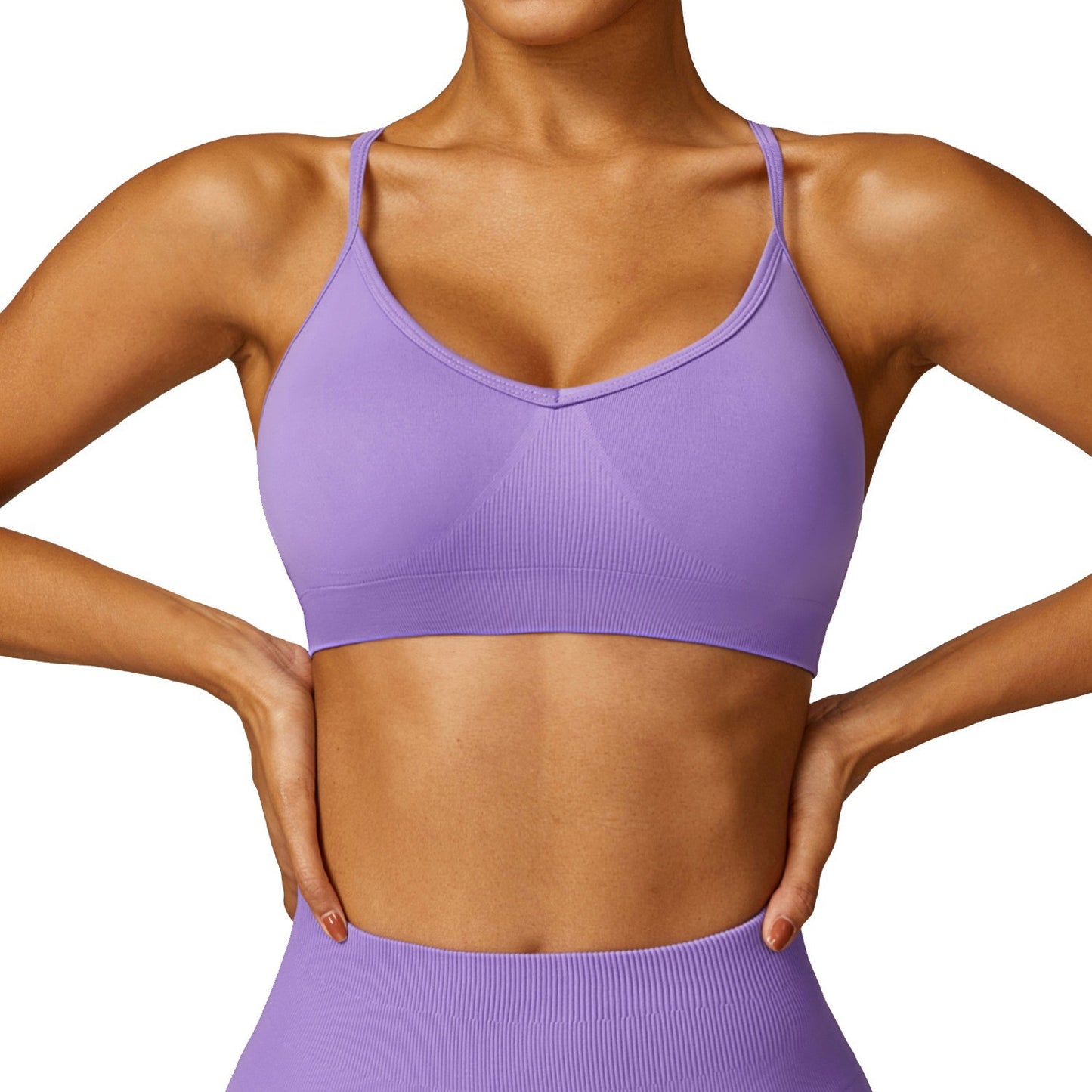 Seamless Beautiful Back Yoga Bra Quick Dry Compression Sports Bra for Women Versatile Gym Top for Fitness and Everyday Wear