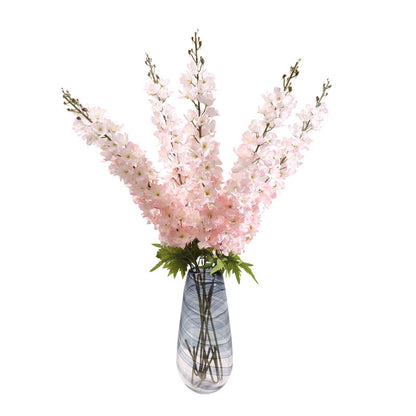 Lifelike Delicate Large Branch Delphinium Artificial Flowers - Stunning Sakura Decoration for Weddings, Home Décor, and Living Room Accents