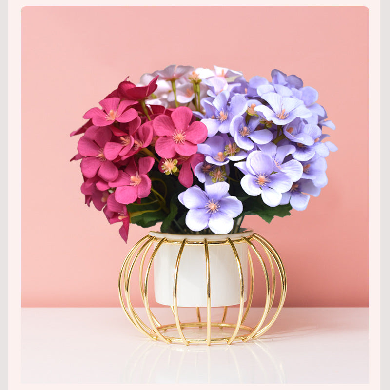 Vibrant Artificial Apple Blossom, Crabapple, and Hydrangea Flower Bouquet – Stunning Home Décor for Elegant Floral Arrangements