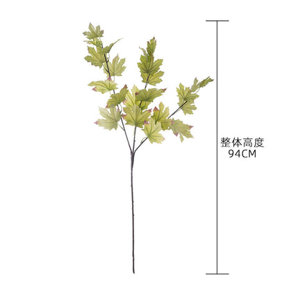 Artificial Single Stem Green Maple Leaf Flower - Perfect for Weddings and Home Décor - Durable & Realistic Faux Floral Arrangement CL12001