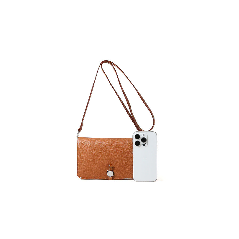 Leather Envelope Crossbody Bag for Women High End Genuine Cowhide Small Shoulder Bag with Chic Design and Versatile Use
