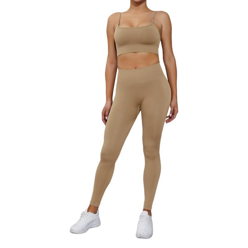 High Waisted Butt Lifting Yoga Pants Set Quick Dry High Stretch Women's Fitness Leggings for Running and Gym Workouts