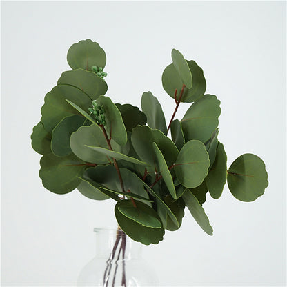 High-Quality Artificial Green Eucalyptus Plant Bundle - Perfect for Home Décor, Floral Arrangements, Photography Props, and More!