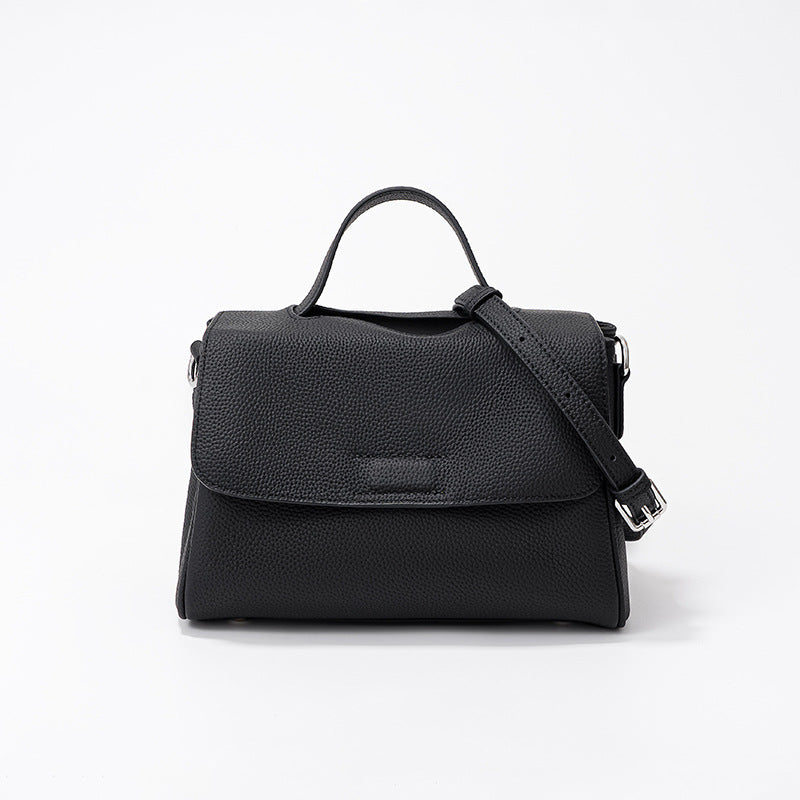 and Versatile Togo Leather Boston Bag Spacious Crossbody and Shoulder Tote for Women Everyday Companion