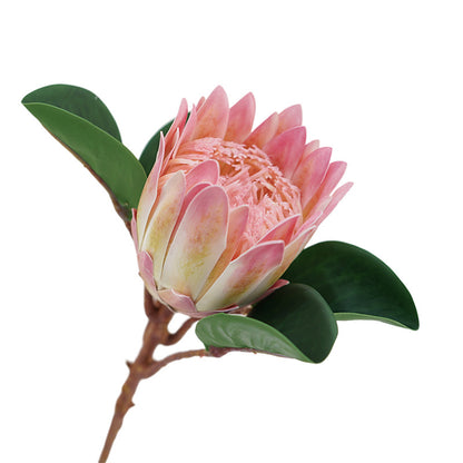 Stunning Faux South African King Protea Flower - Elegant Single Stem for Living Room Décor, Beautiful American-Style Handheld Bouquet for Coffee Table Decoration, Long-Lasting Artificial Flowers