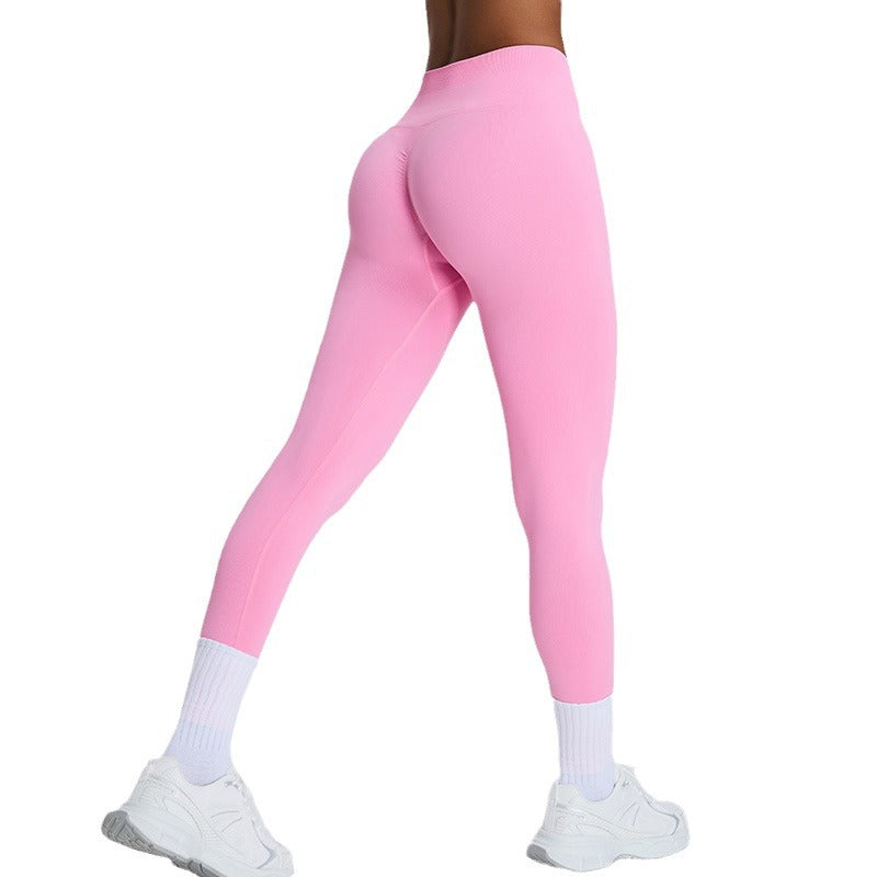 High Waisted Peach Lift Workout Leggings for Women Seamless Running and Yoga Pants for Tummy Control Comfort and Style