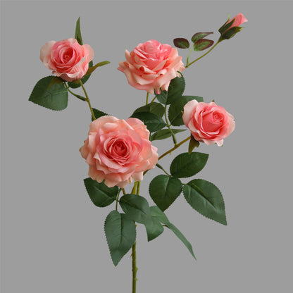 Stunning 5-Piece Artificial Rose Cluster - Elegant Faux Floral Decorations for Home Décor, Creative Floral Displays, and Perfect Photography Props