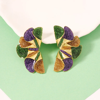 Versatile Floral Geometric Earrings for Women - Perfect for Festivals, Everyday Wear, and Special Occasions