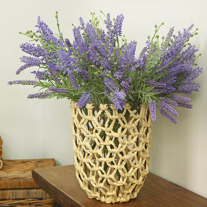 Stunning Artificial Lavender Floral Arrangement – Five-Head Faux Lavender for Rustic Home Décor and Elegant Living Room Centerpieces