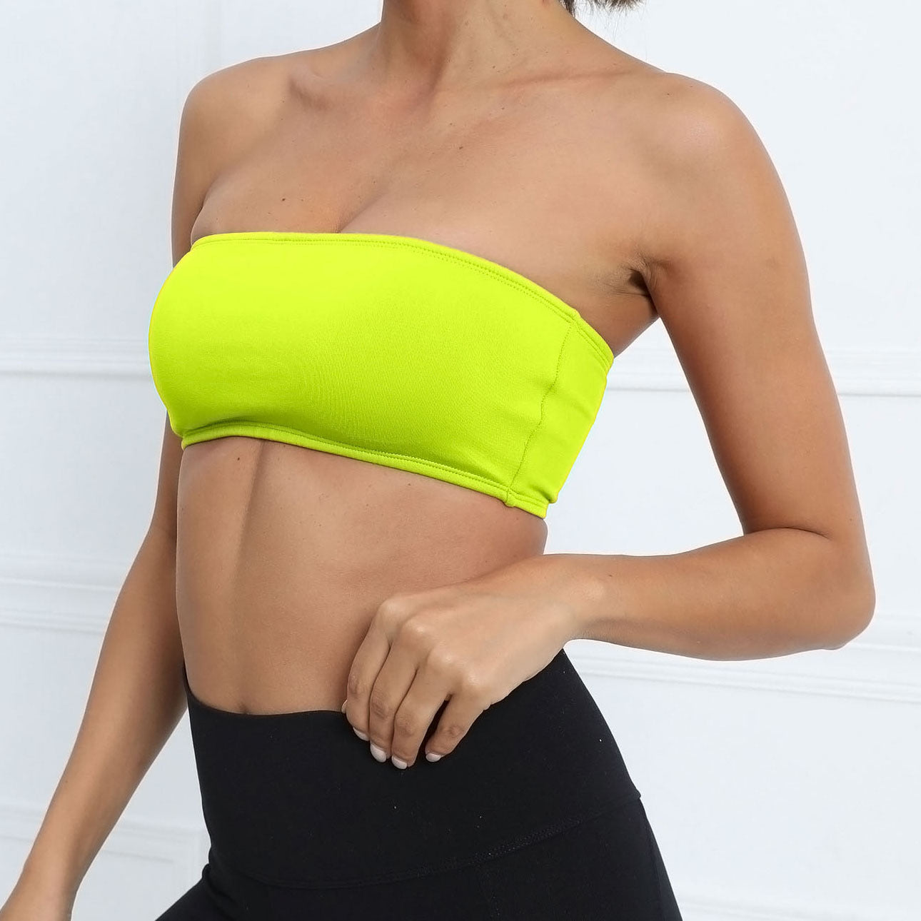 Seamless Yoga Sports Bra Strapless Wrap Design for Comfort and Style for Fitness Gym and Active Wear