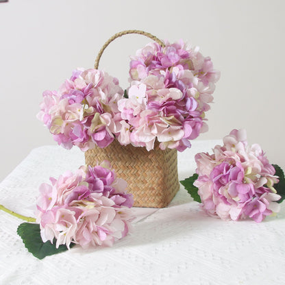 Realistic Violet Hydrangea Floral Arrangement – Single Stem Decorative Piece for Weddings and Events