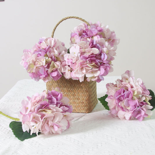 Realistic Violet Hydrangea Floral Arrangement – Single Stem Decorative Piece for Weddings and Events