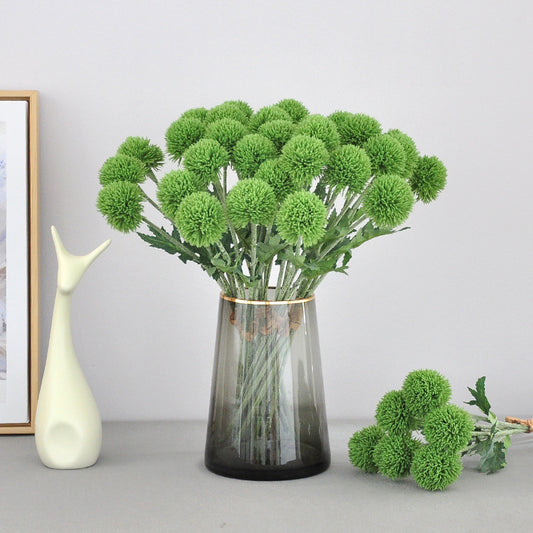 Realistic Artificial Green Onion Flower Bouquet - 6 Head Faux Green Onion Decor for Home, Weddings, and Dandelion Scenes - Perfect for Elegant Floral Arrangements and Lasting Beauty