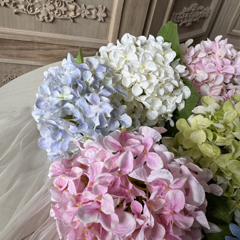 Elegant Faux Hydrangea Bouquet - Luxurious Silk Flower Arrangement for Living Room and Dining Table Décor, Perfect for Enhancing Your Home Aesthetic