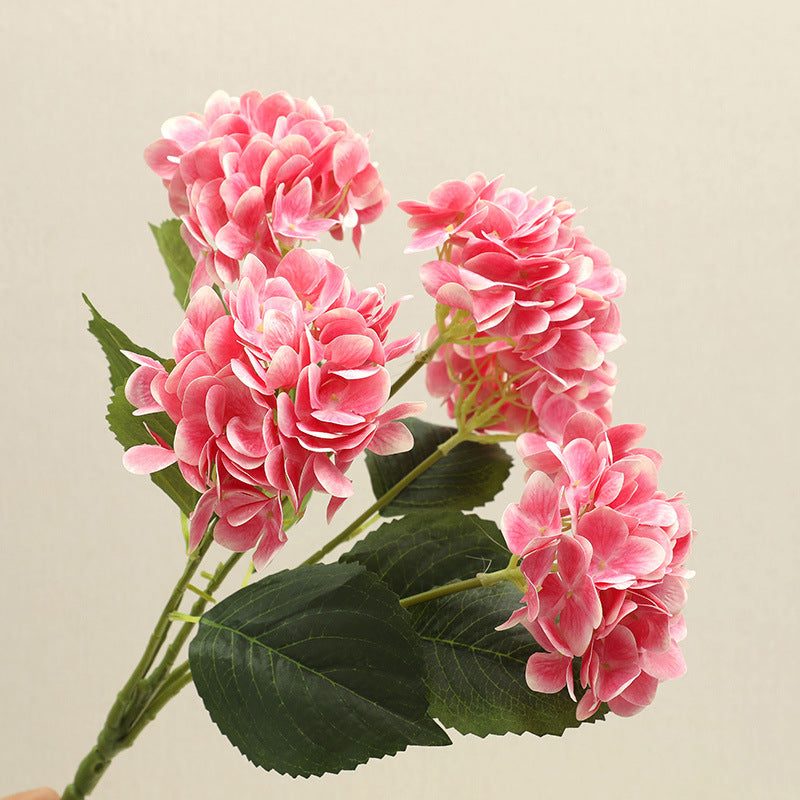 Luxury 3D Printed 5-Head Realistic Hydrangea Floral Arrangement - Stunning Home Décor for Living Room and Dining Table - Beautifully Crafted Faux Flowers