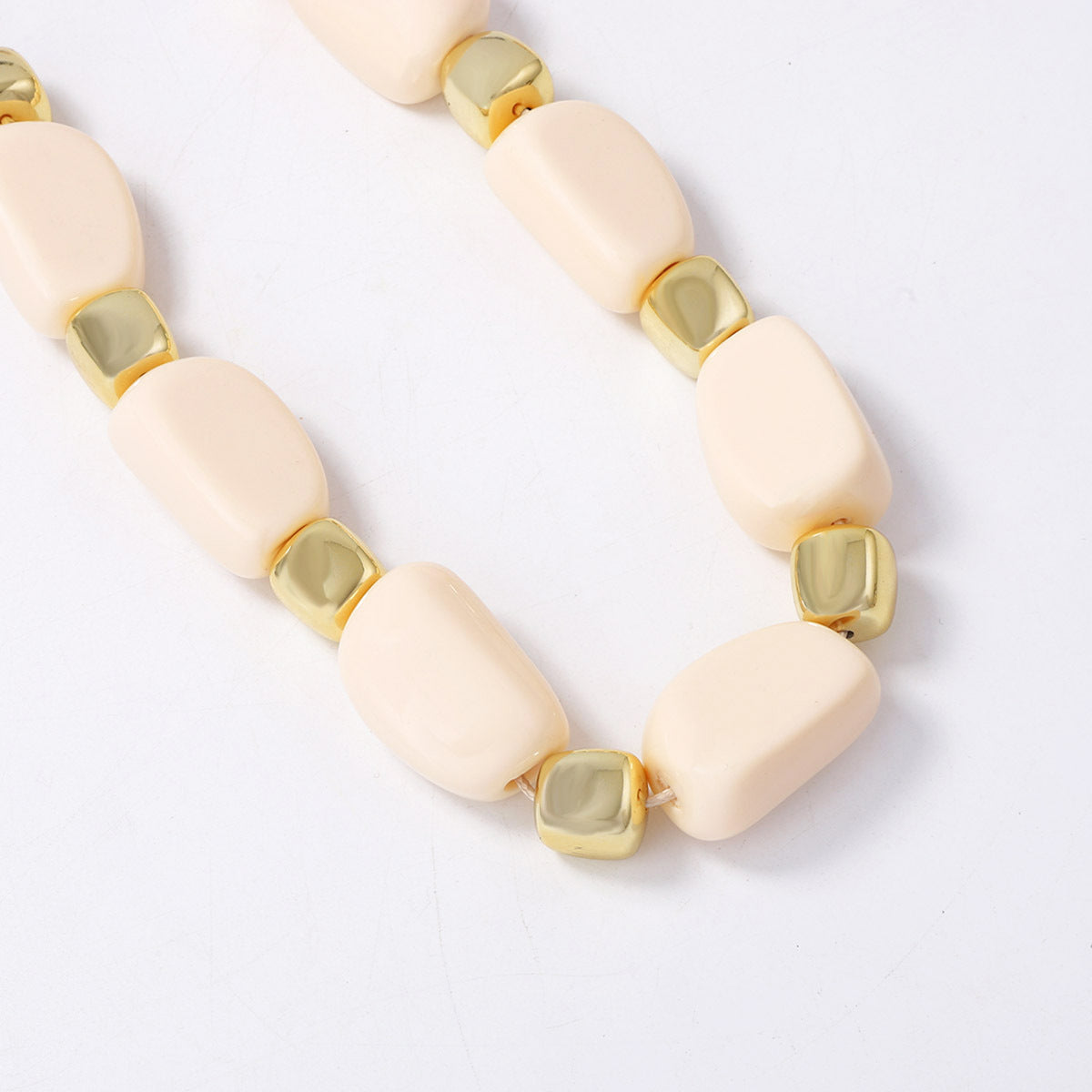 Minimalist Casual Everyday Geometric Beaded CCB Luxe Collarbone Necklace - Perfect for Daily Commuting and Versatile Styling