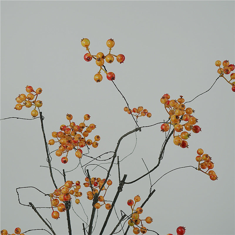 Vibrant Berry Branches - Faux Floral Art for Home Decor, Weddings, and Event Styling - Lifelike Vines and Berries to Enhance Your Interior Aesthetics