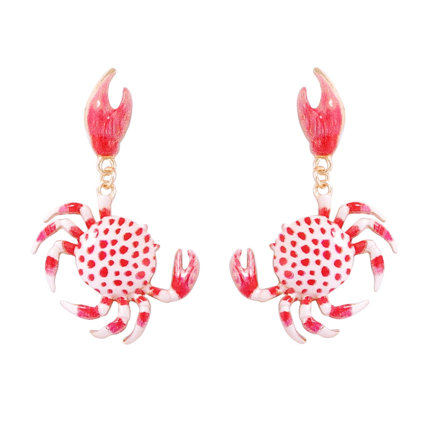 Charming Summer Beach-Inspired Colorful Crab Alloy Earrings – Fun, Trendy, and Perfect for Every Casual Look!
