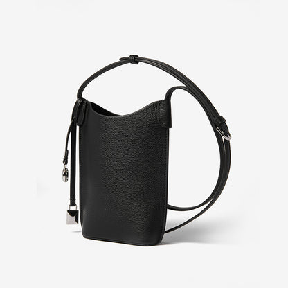 Genuine Leather Smartphone Bag Korean Inspired Mini Crossbody Bag for Fashion Forward Individuals