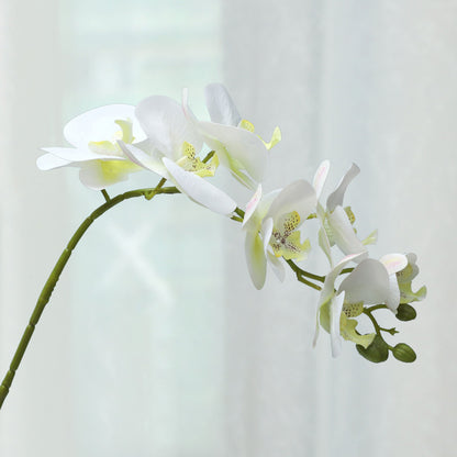 Realistic 3D Printed 7-Head Phalaenopsis Orchid Artificial Flowers – Stunning Home and Living Room Decor with Elegant Potted Arrangement