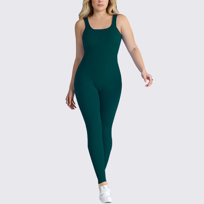 Seamless Ribbed Yoga Bodysuit Comfortable No Show Stitching Flattering Fit for Curves Plus Size Workout Gear for Active Lifestyles